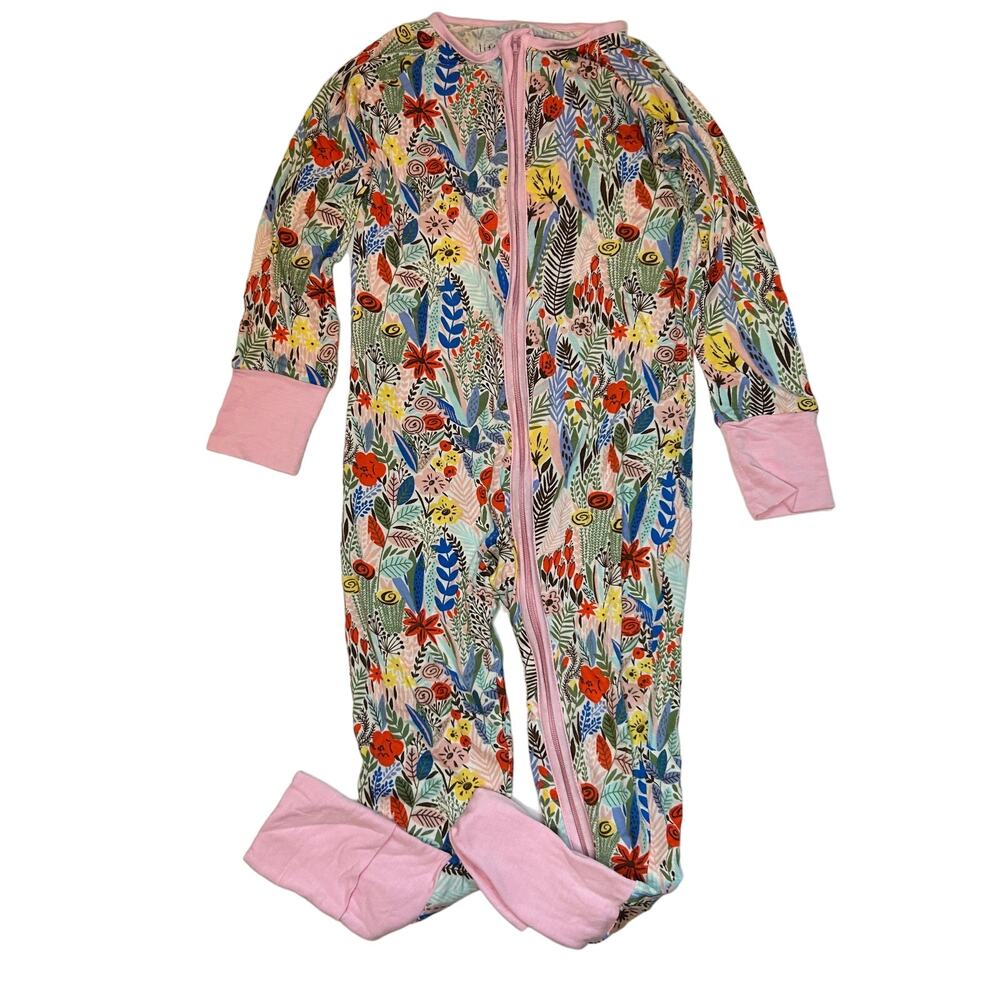 Little Sleepies Floral Kids Pajamas - Multicolor and Pink